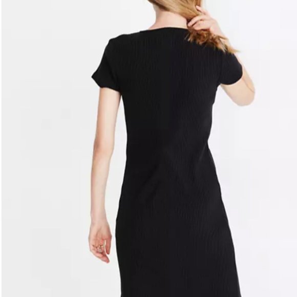 Madewell Button-Front Ribbed Mini Dress - Picture 2 of 6